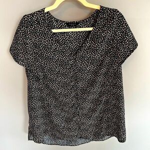 Denver Hayes Navy Blue Floral Shirt with Buttons Spring Summer size XL